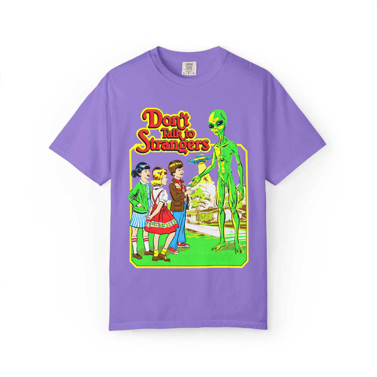 Don't Talk To Strangers Alien Comfy Tee - Goth Cloth Co.8492639_15186