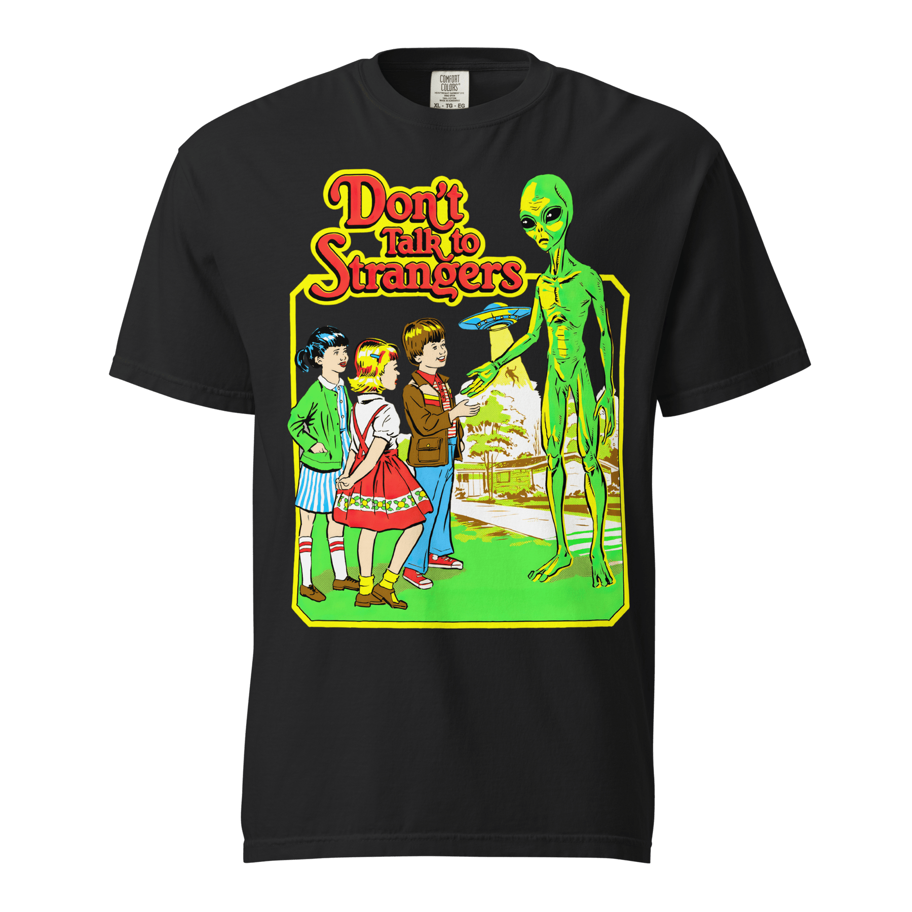 Don't Talk To Strangers Alien Comfy Tee - Goth Cloth Co.8492639_21257