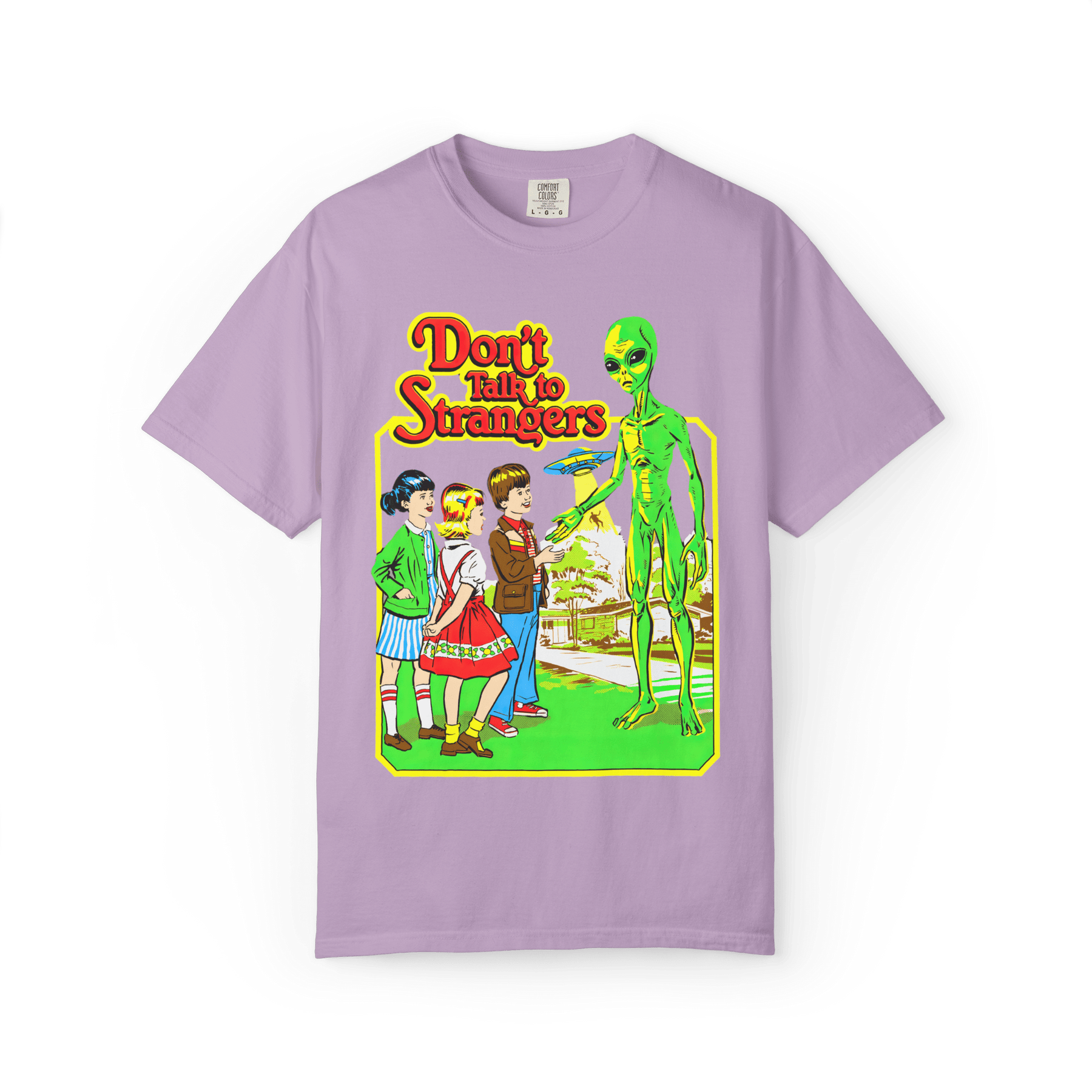 Don't Talk To Strangers Alien Comfy Tee - Goth Cloth Co.8492639_21257