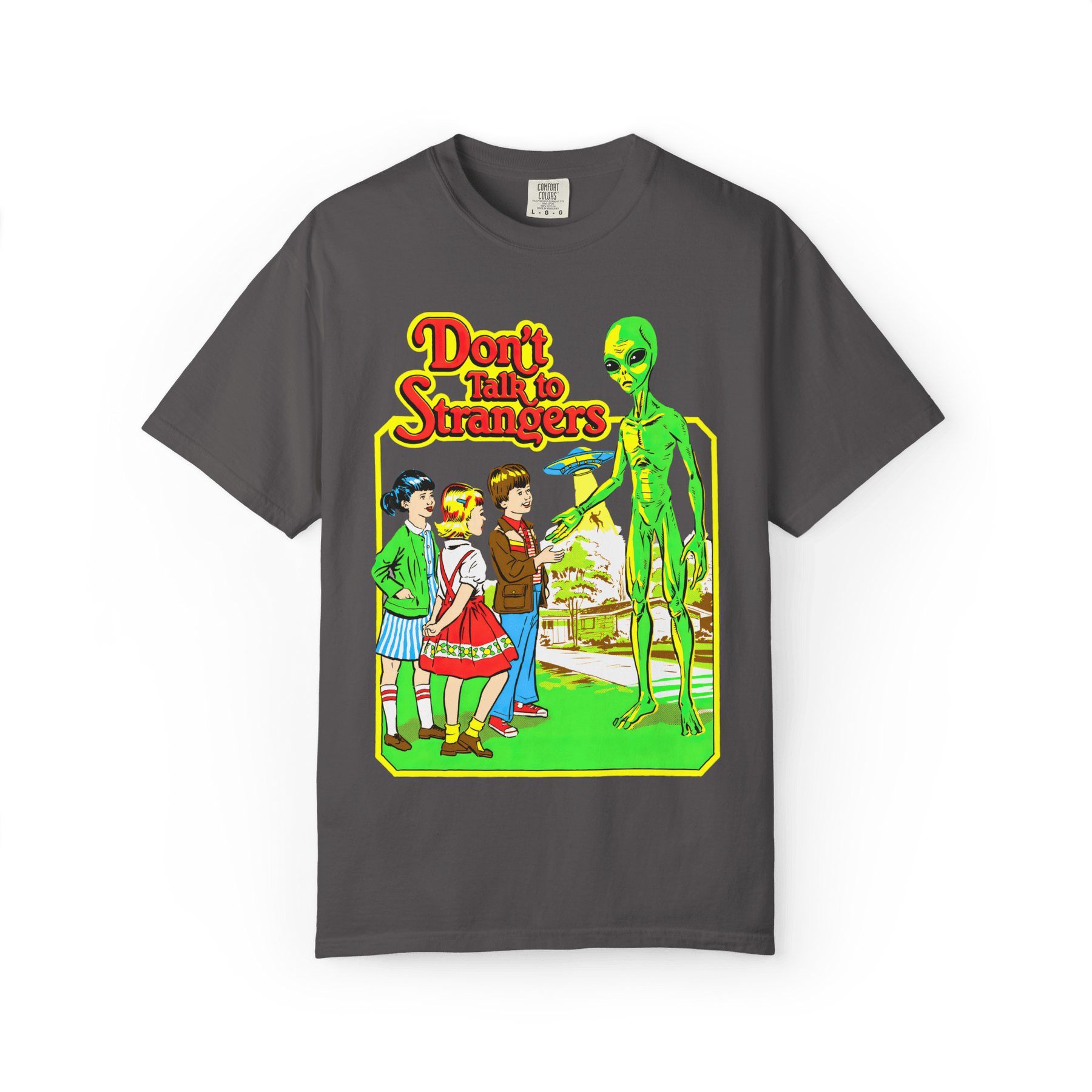 Don't Talk To Strangers Alien Comfy Tee - Goth Cloth Co.8492639_21264