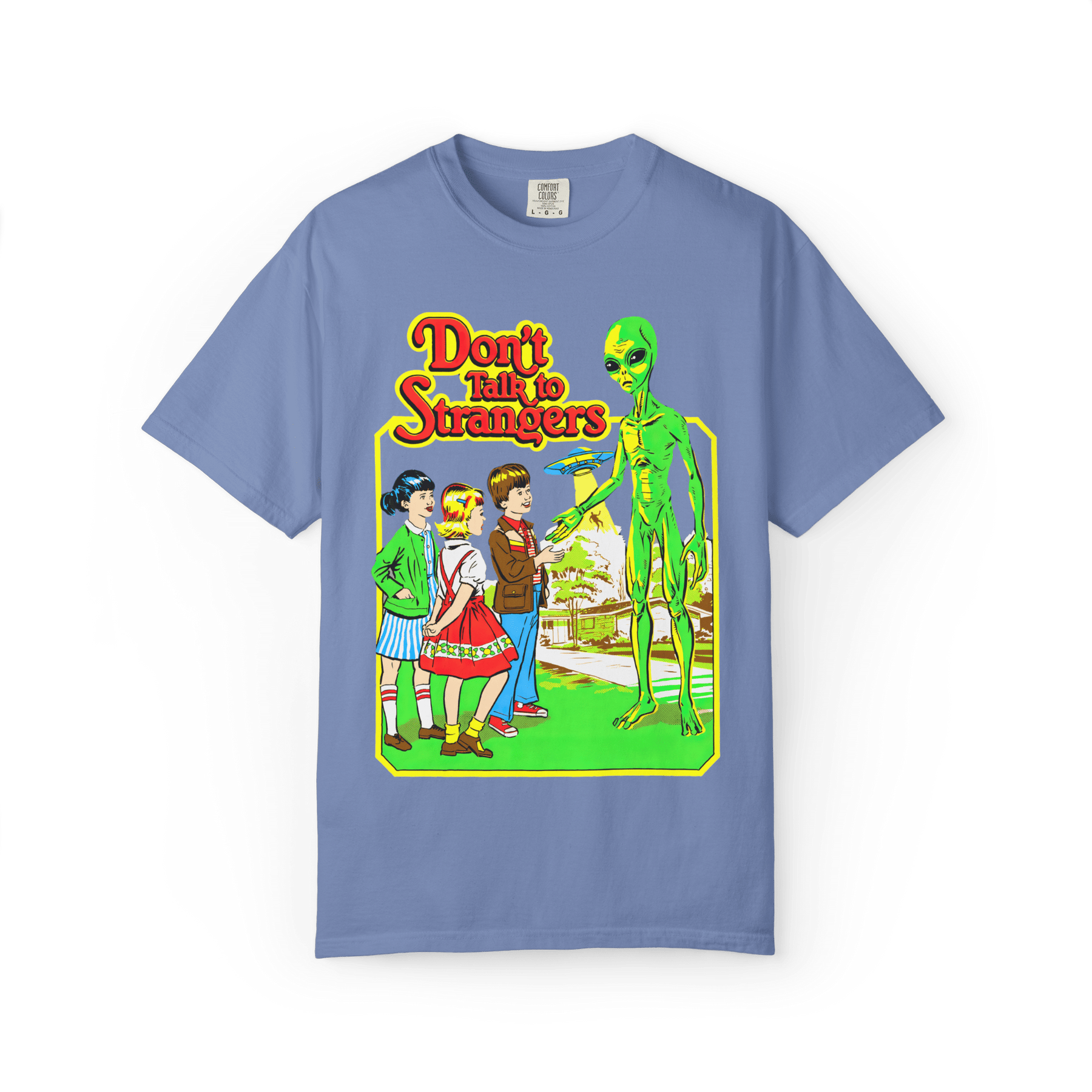 Don't Talk To Strangers Alien Comfy Tee - Goth Cloth Co.8492639_21506