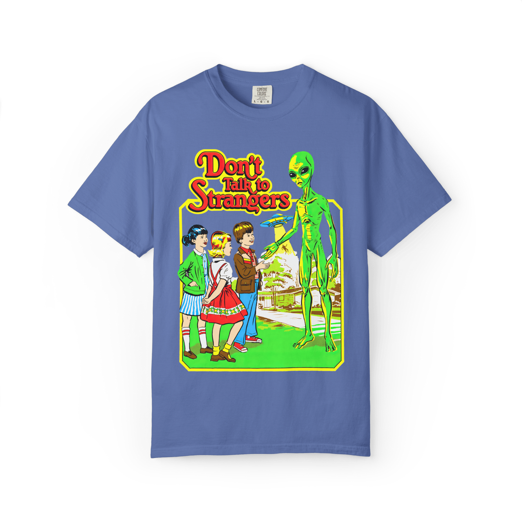Don't Talk To Strangers Alien Comfy Tee - Goth Cloth Co.8492639_22076