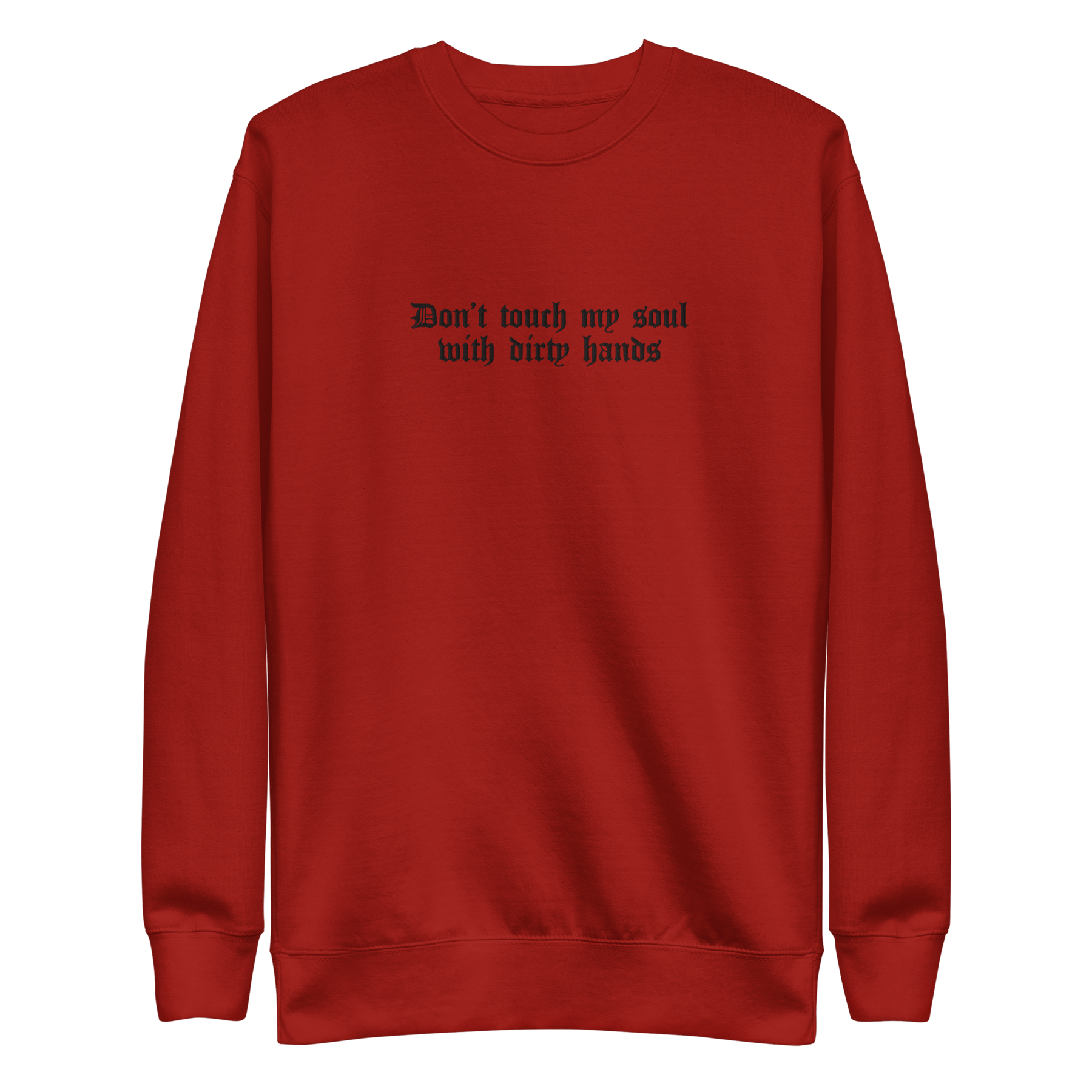 Don't Touch My Soul Embroidered Sweatshirt - Goth Cloth Co.5925472_13875