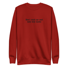 Don't Touch My Soul Embroidered Sweatshirt - Goth Cloth Co.5925472_13875
