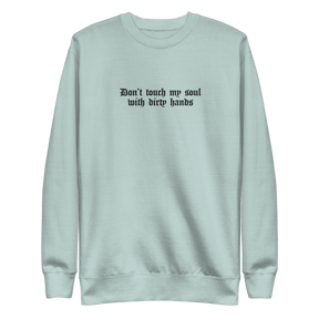 Don't Touch My Soul Embroidered Sweatshirt - Goth Cloth Co.5925472_13950