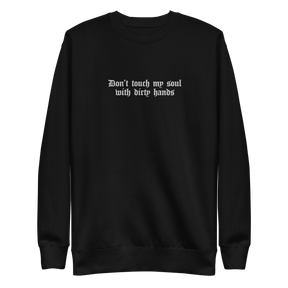 Don't Touch My Soul Embroidered Sweatshirt - Goth Cloth Co.9746632_11254