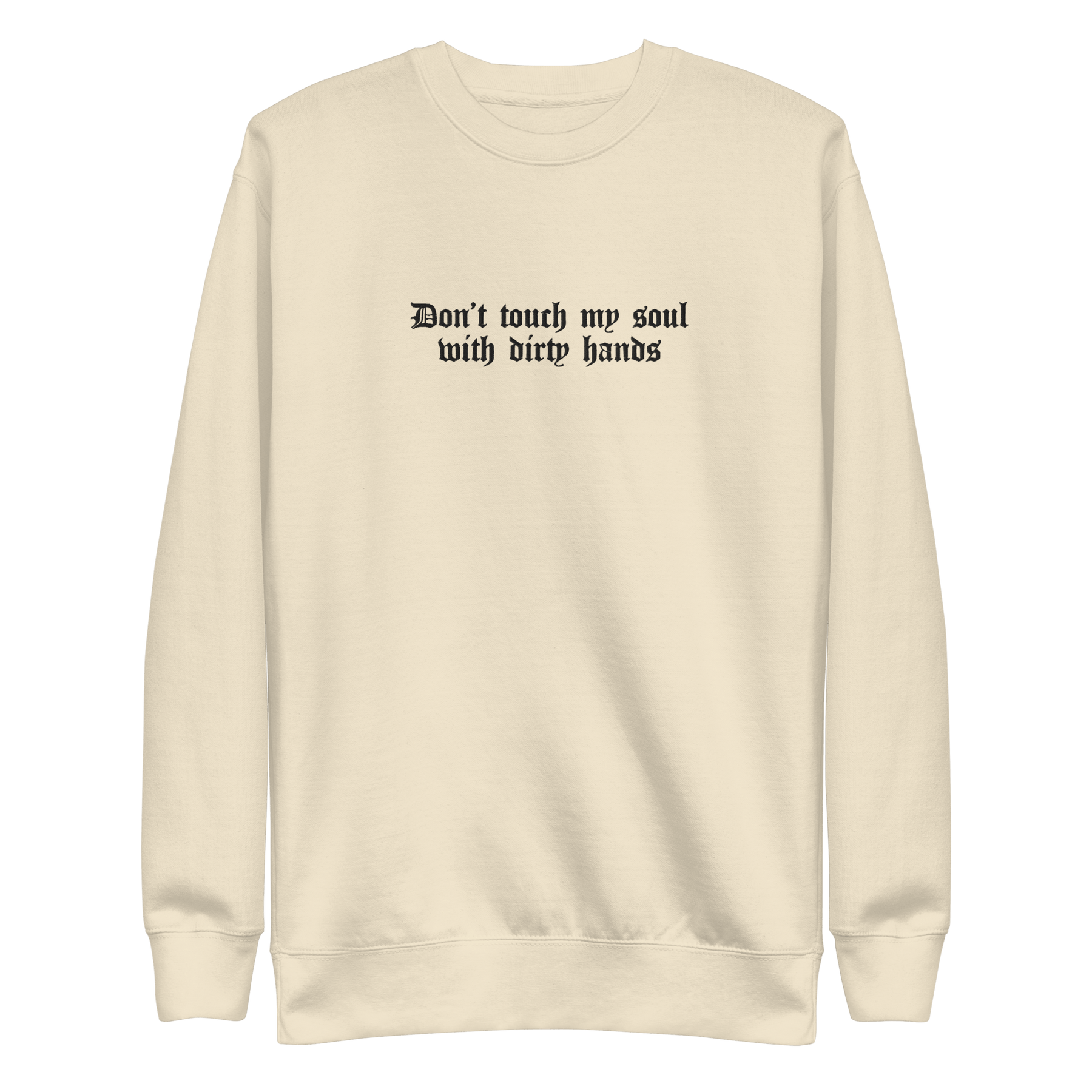 Don't Touch My Soul Embroidered Sweatshirt - Goth Cloth Co.9794421_20357