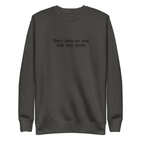 Don't Touch My Soul Embroidered Sweatshirt - Goth Cloth Co.9794421_20363