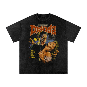 Dracula Bites Vintage Acid Wash Oversize T-Shirt - Goth Cloth Co.250819PODPQ0300001