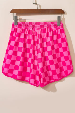 Drawstring Checkered Shorts with Pockets - Goth Cloth Co.100100329101526