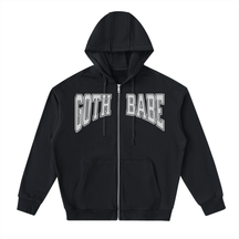 Drop - Shoulder Zip Up Hoodie - Goth Cloth Co.250918PODTZ0260001