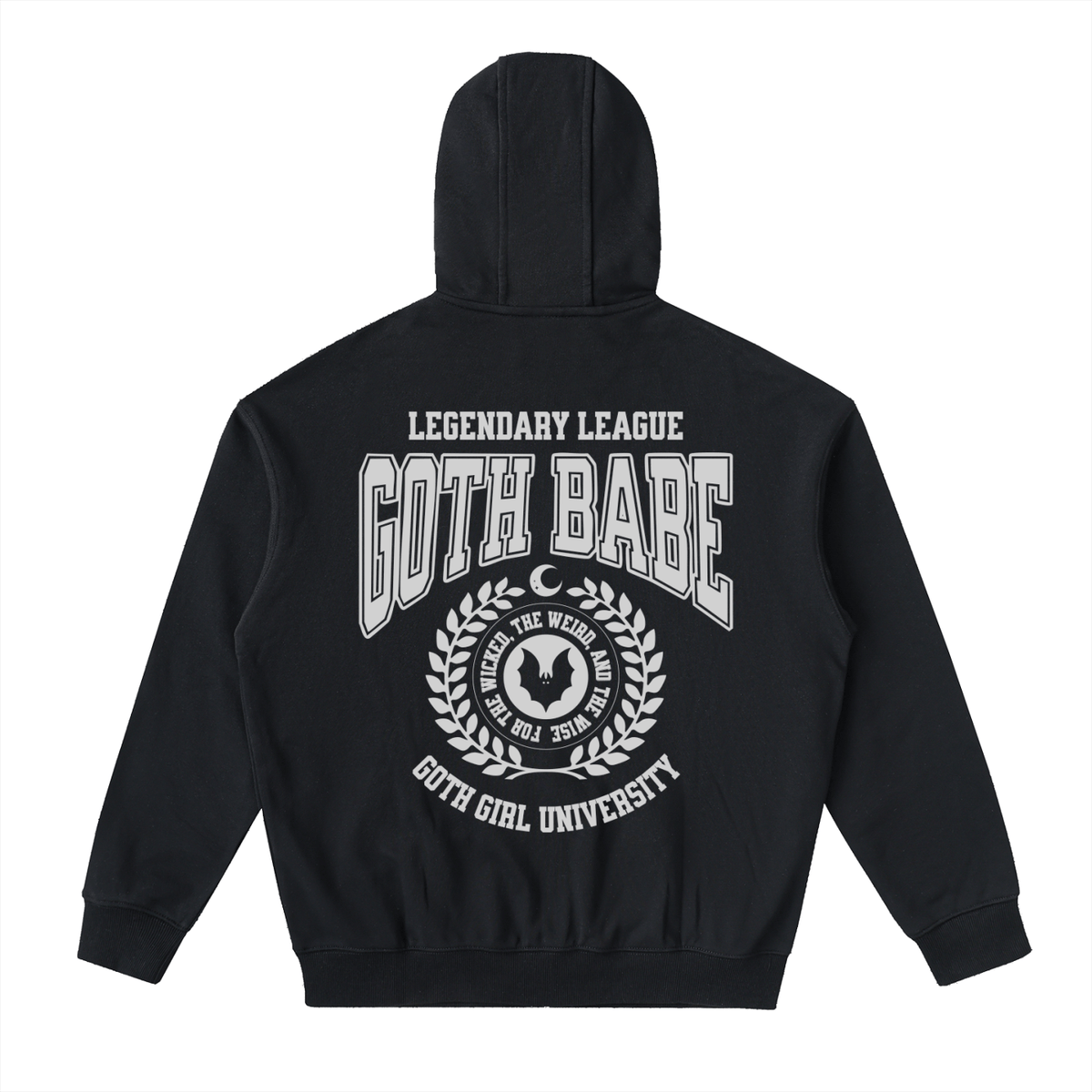 Drop - Shoulder Zip Up Hoodie - Goth Cloth Co.250918PODTZ0260001
