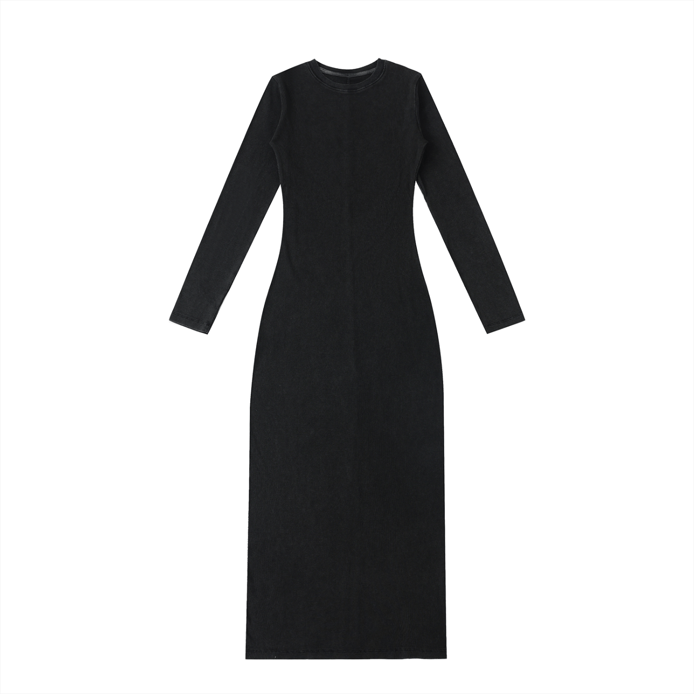 Dyed Washed Slit Alternative Maxi Dress | Goth Cloth Co. Washed Black / L Dyed Washed Slit Alternative Maxi Dress | Goth Cloth Co. Washed Black / L