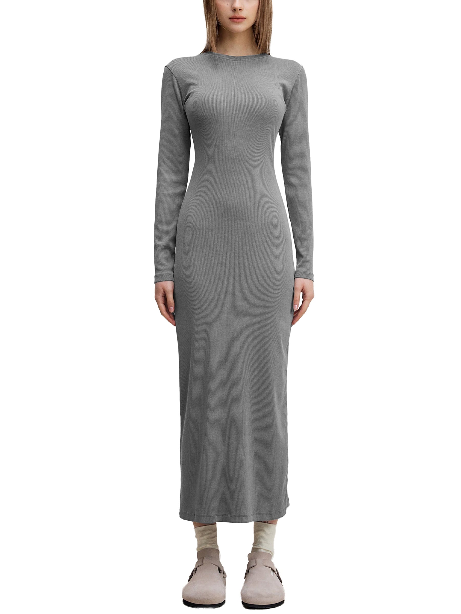 Dyed Washed Slit Maxi Dress - Goth Cloth Co.251217PODBQ0941021