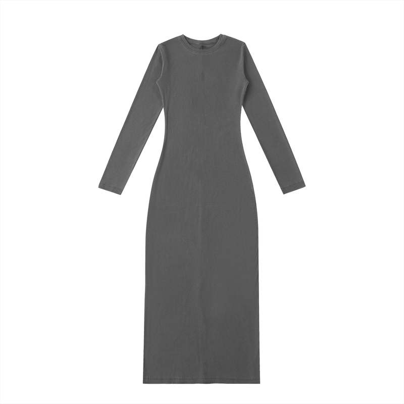 Dyed Washed Slit Maxi Dress - Goth Cloth Co.251217PODBQ0941021