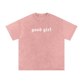 Good Girl Acid Washed Oversized Tee