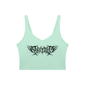 Anxious V-Neck Long Line Sports Bra