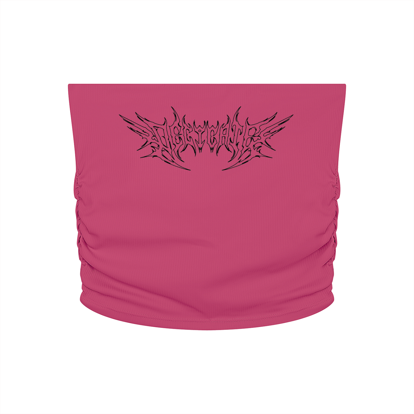 Delicate Metal Font Cropped Yoga Tube Top