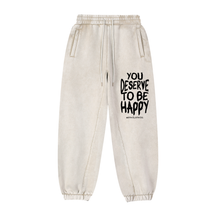 You Deserve to be Happy Vintage Wash Joggers