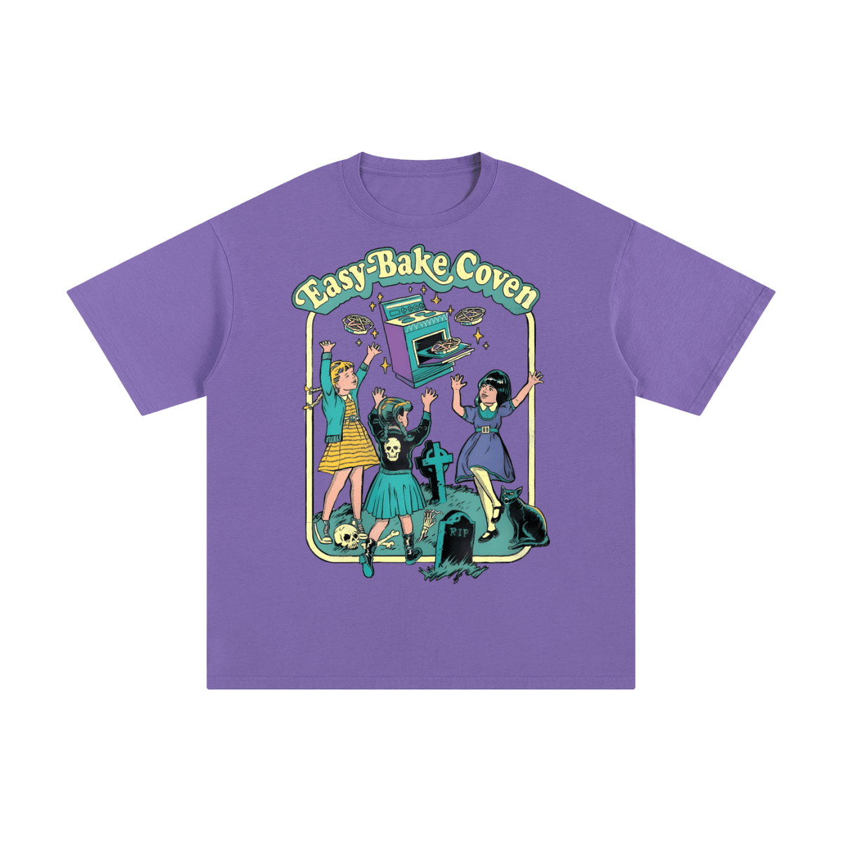 Easy Bake Coven Acid Wash Oversized Tee (READY TO SHIP) - Goth Cloth Co.