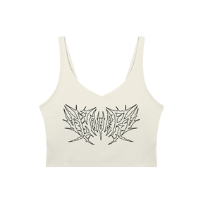 Lover Metal Font Long Line Sports Bra