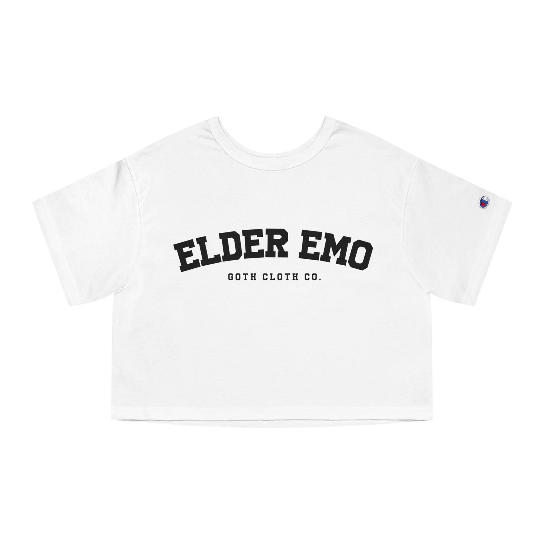 Elder Emo College Heavyweight Cropped T-Shirt - Goth Cloth Co.T-Shirt11386315164621364866