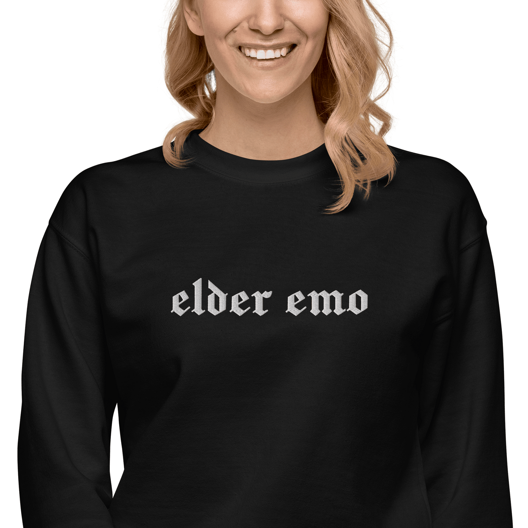 Elder Emo Embroidered Sweatshirt - Goth Cloth Co.4637339_13950
