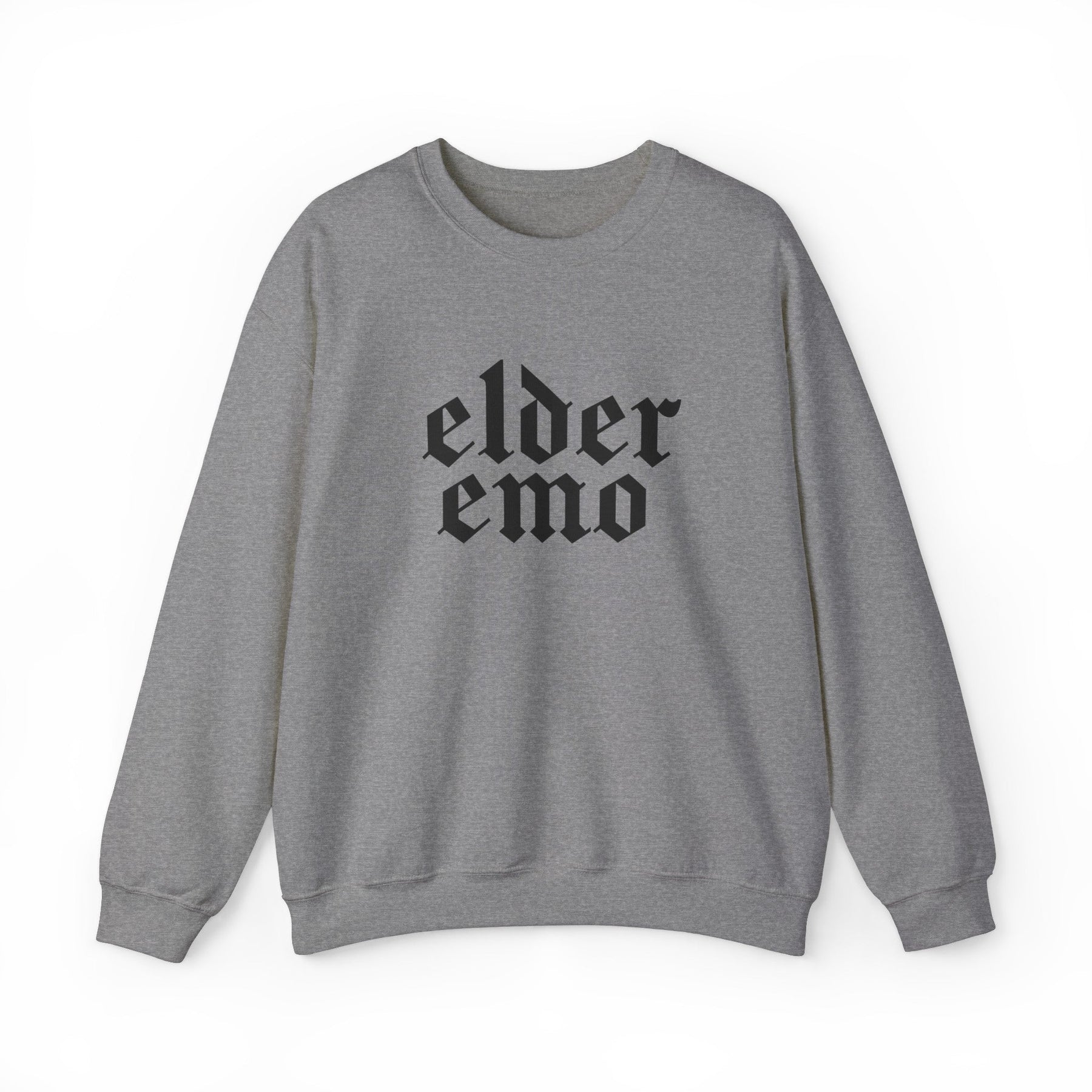 Elder Emo Gothic Font Crewneck Sweatshirt - Goth Cloth Co.Sweatshirt65203913617209803260