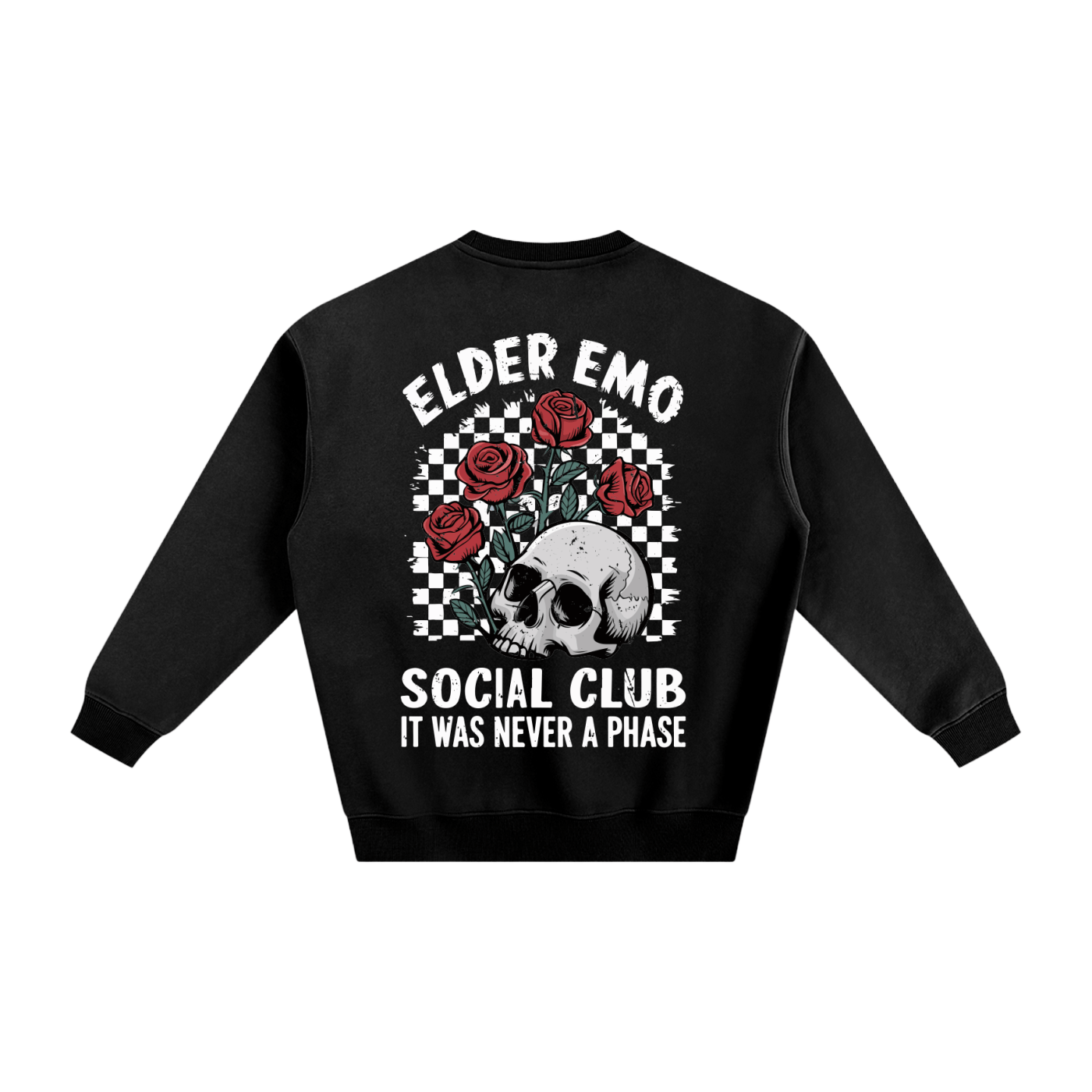 Elder Emo Social Club Fleeced Sweatshirt - Goth Cloth Co.251108PODRA0129001