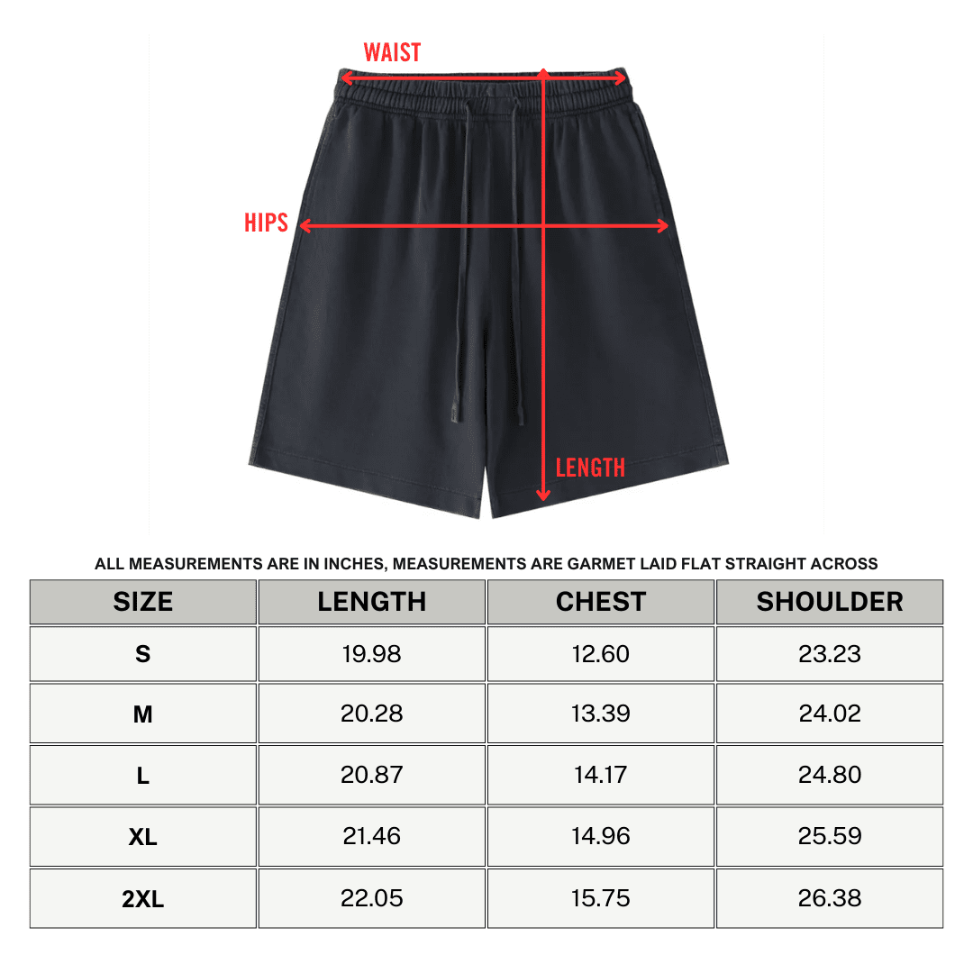 Elder Emo Vintage Wash Cotton Shorts - Goth Cloth Co.260108PODPW0490021