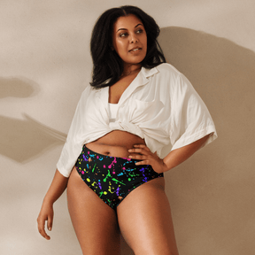 Electric Ink High - Waisted Sport Bikini Bottoms - Goth Cloth Co.3740412_12042