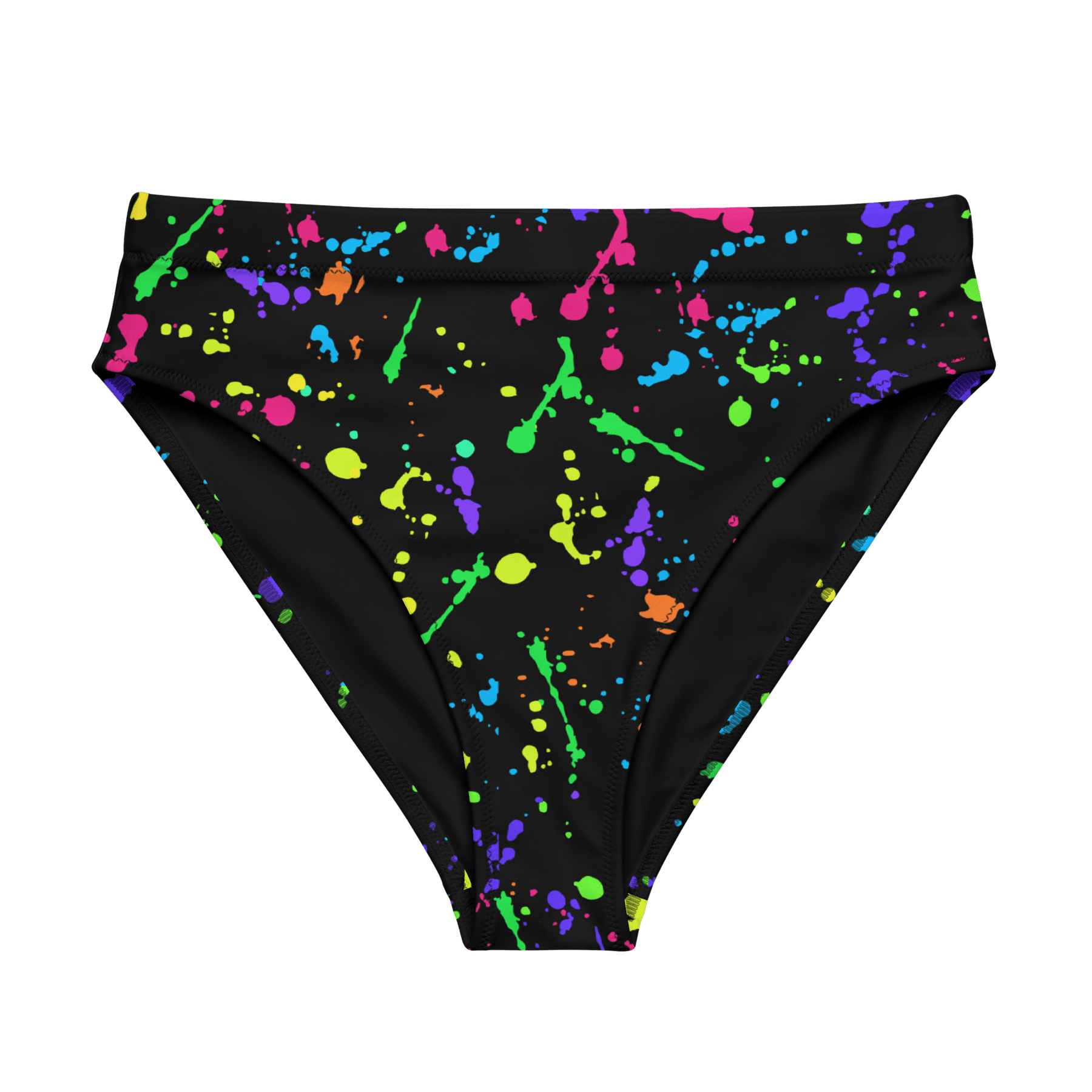 Electric Ink High - Waisted Sport Bikini Bottoms - Goth Cloth Co.3740412_12042