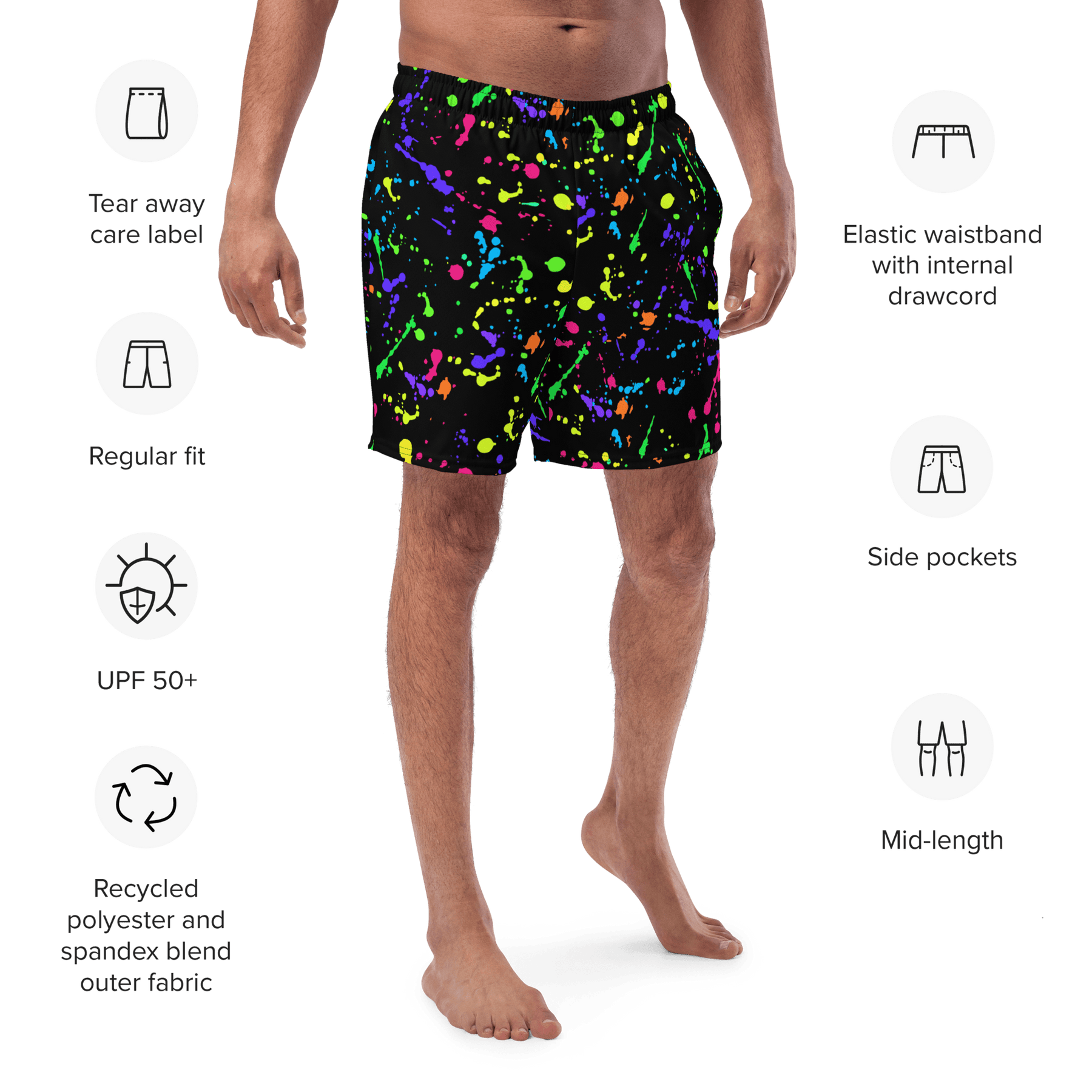 Electric Ink Men's Lined Swim Trunks - Goth Cloth Co.4574542_14636