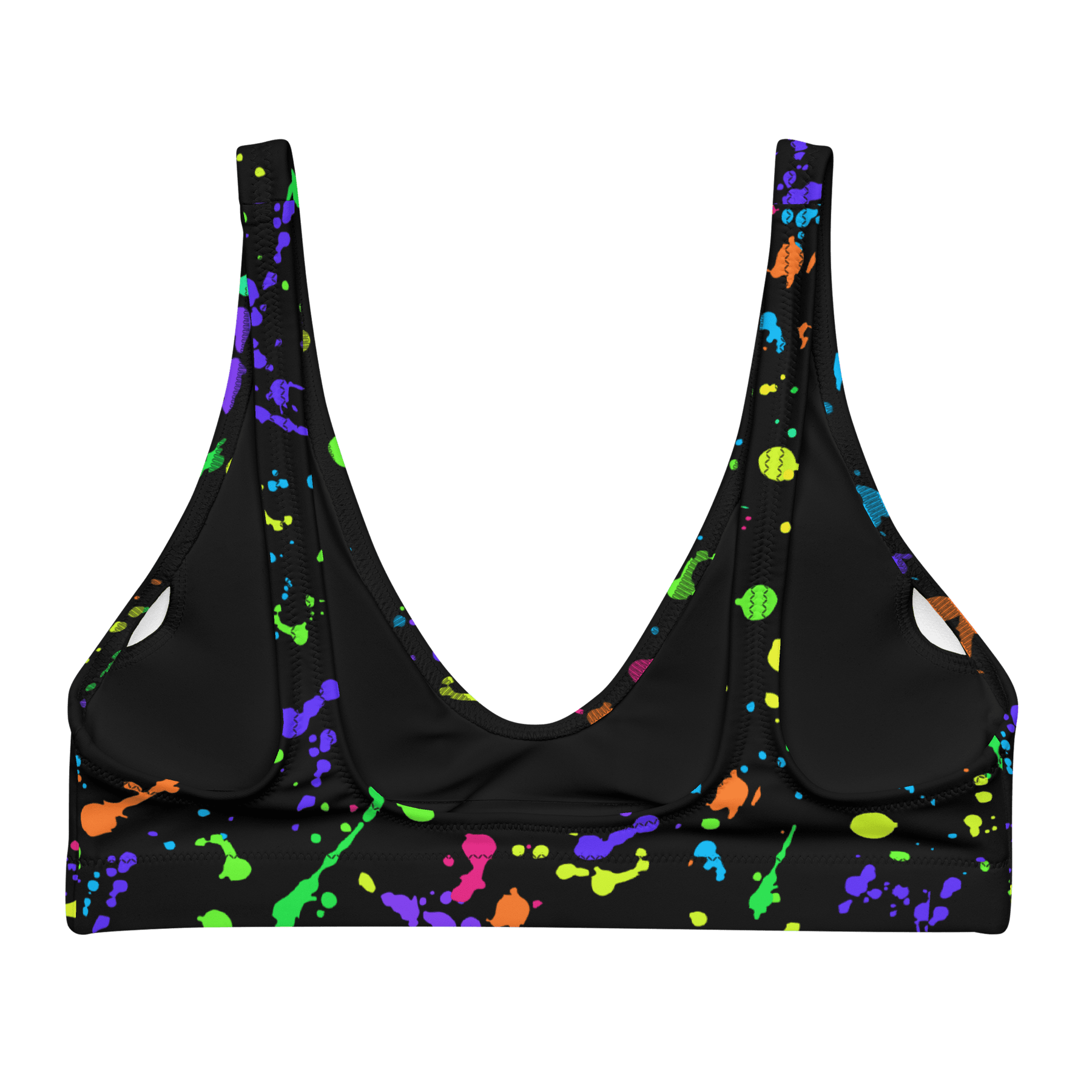 Electric Ink Padded Sport Bikini Top - Goth Cloth Co.4930548_12035
