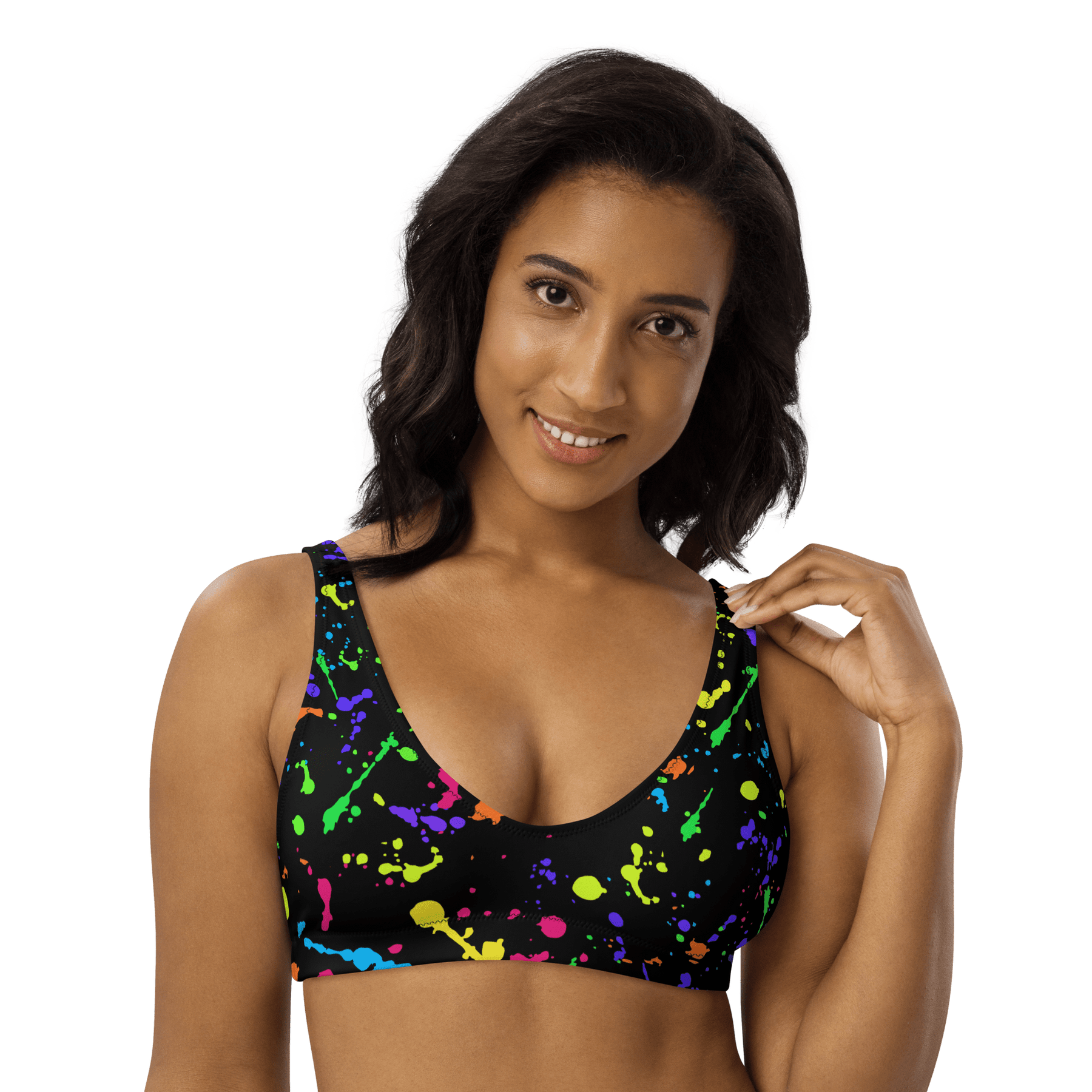 Electric Ink Padded Sport Bikini Top - Goth Cloth Co.4930548_12035