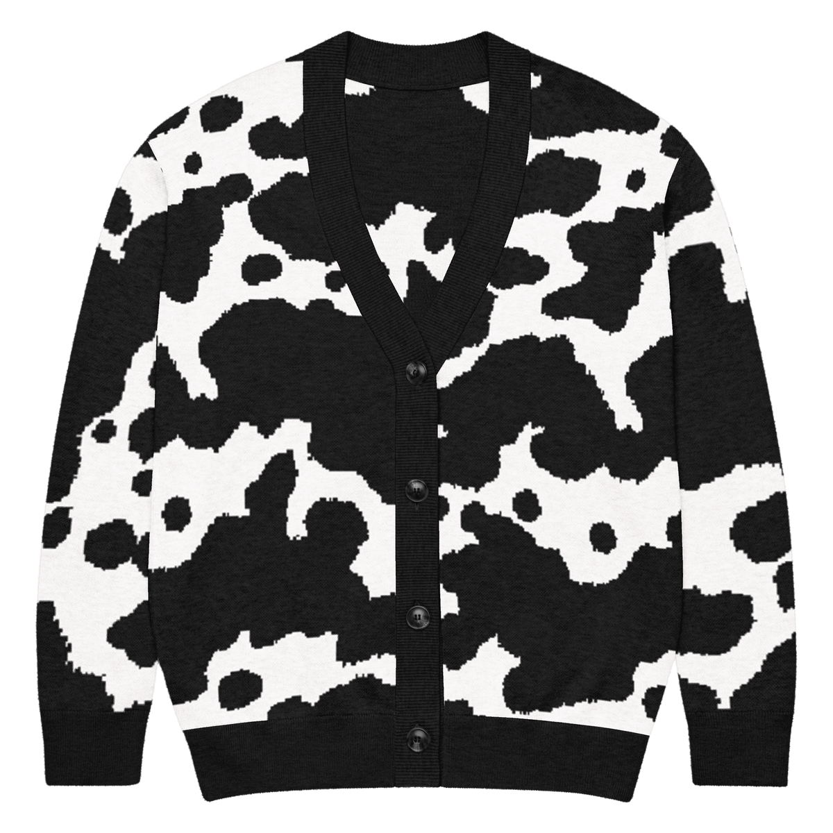 Emoo Cow Print Knit Cardigan - Goth Cloth Co.3270662_21030