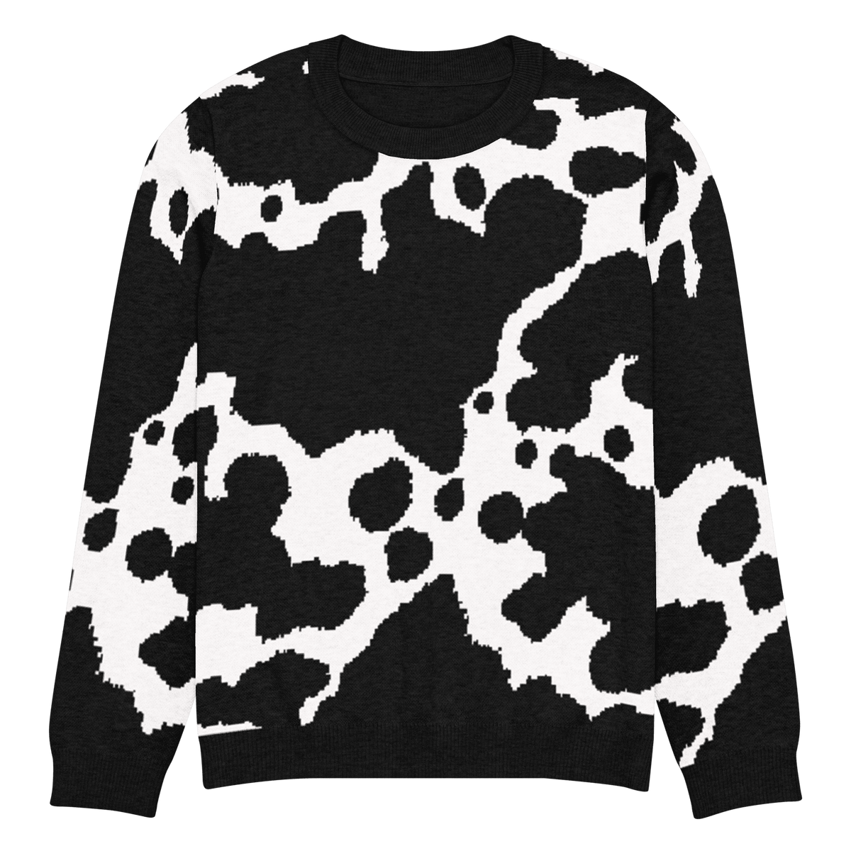 Emoo Cow Print Knit Crewneck Sweater - Goth Cloth Co.8644498_19635