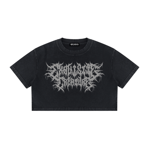 Exquisite Creature Mineral Wash Crop Top - Goth Cloth Co.260716PODAA1603001
