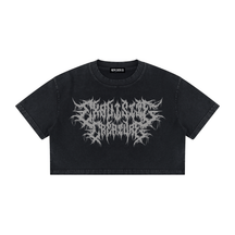 Exquisite Creature Mineral Wash Crop Top - Goth Cloth Co.260716PODAA1603001