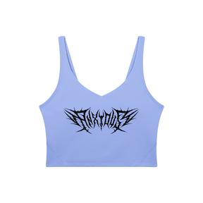 Anxious V-Neck Long Line Sports Bra