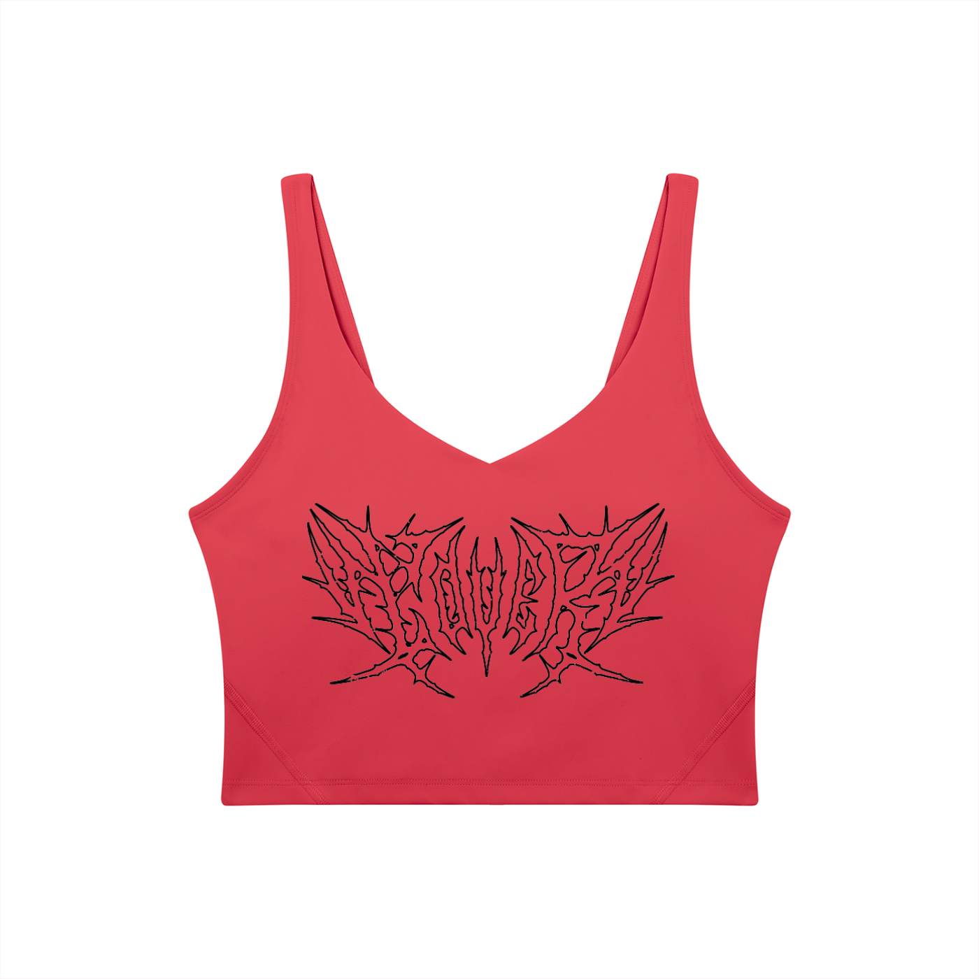 Lover Metal Font Long Line Sports Bra