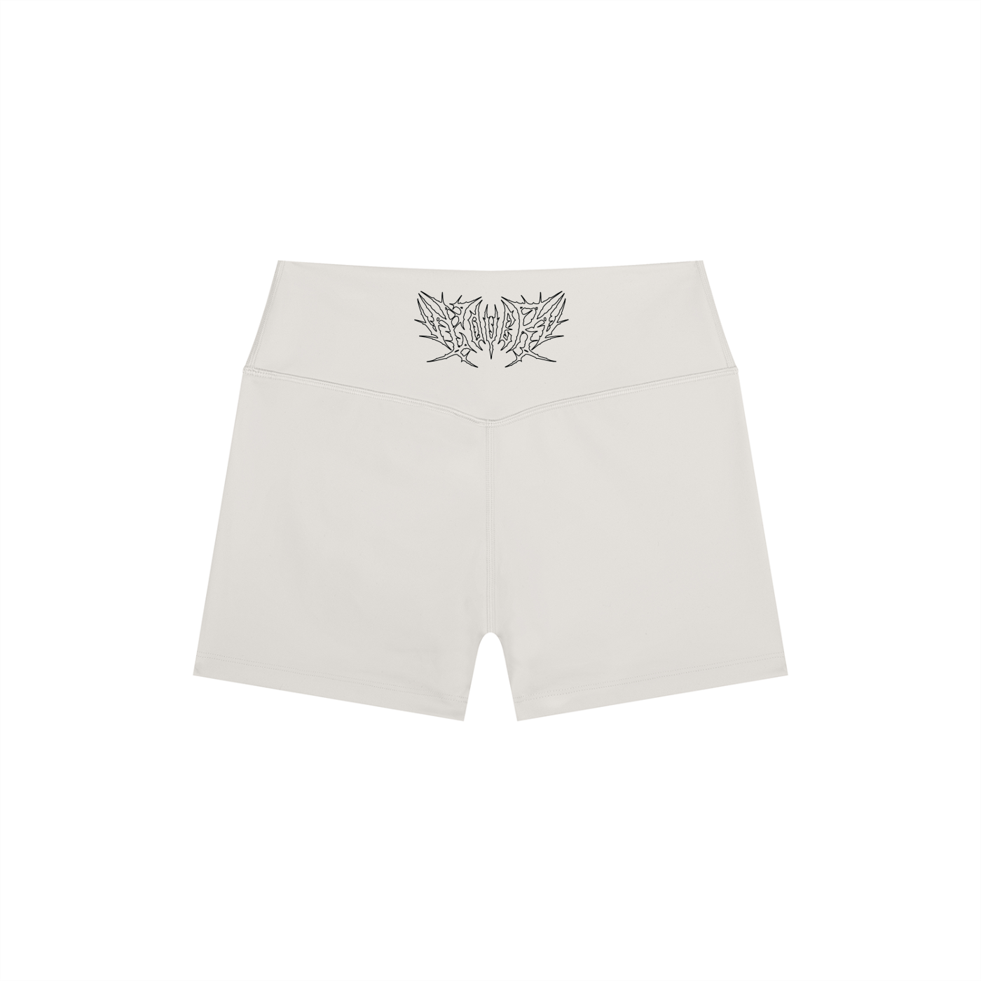 Lover Metal Font High Rise Yoga Shorts