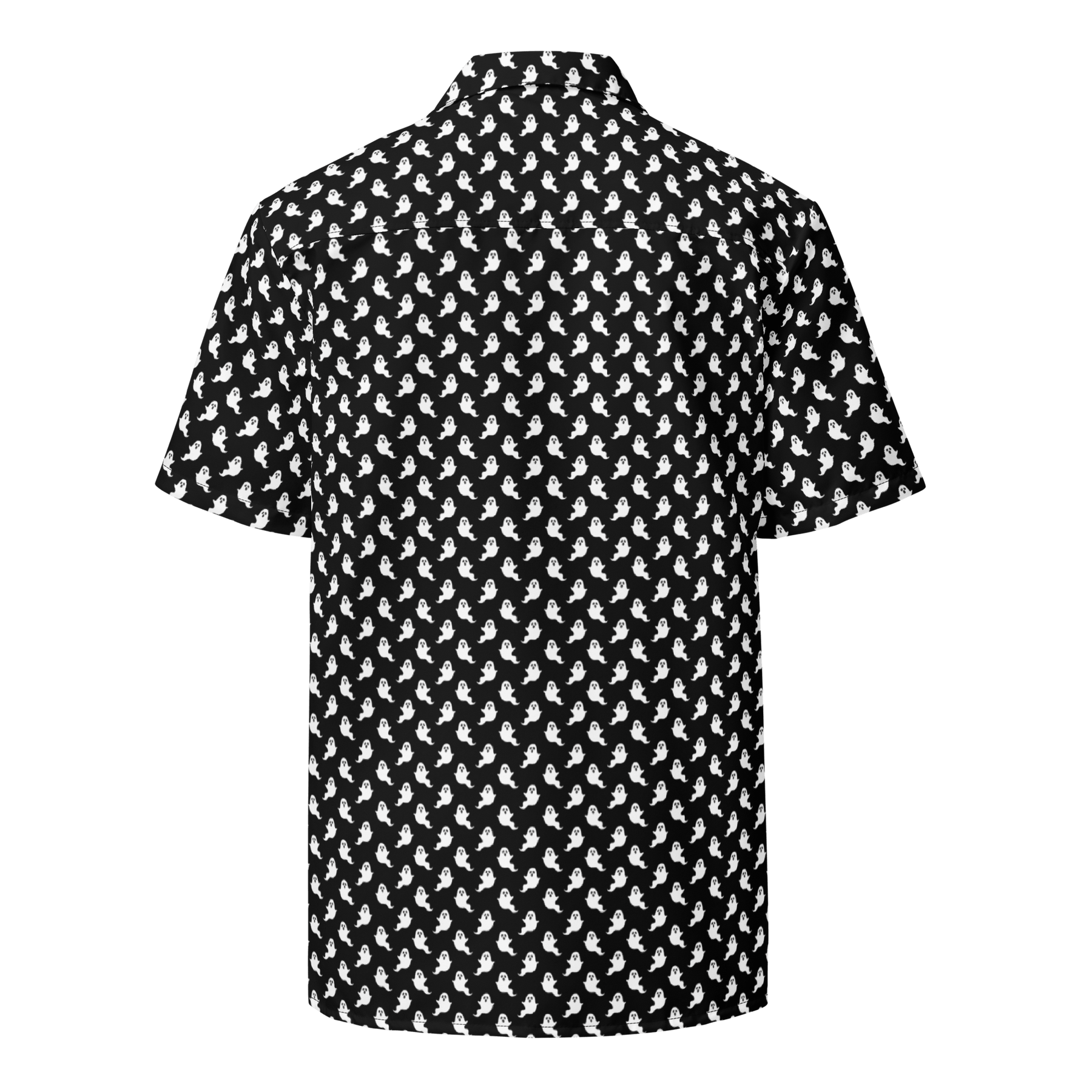 Fancy Phantom Ghost Print Button - Up Shirt - Goth Cloth Co.8470775_17117