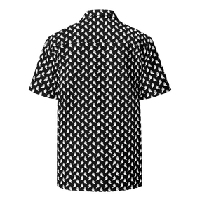 Fancy Phantom Ghost Print Button - Up Shirt - Goth Cloth Co.8470775_17117