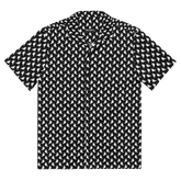 Fancy Phantom Ghost Print Button - Up Shirt - Goth Cloth Co.8470775_17117