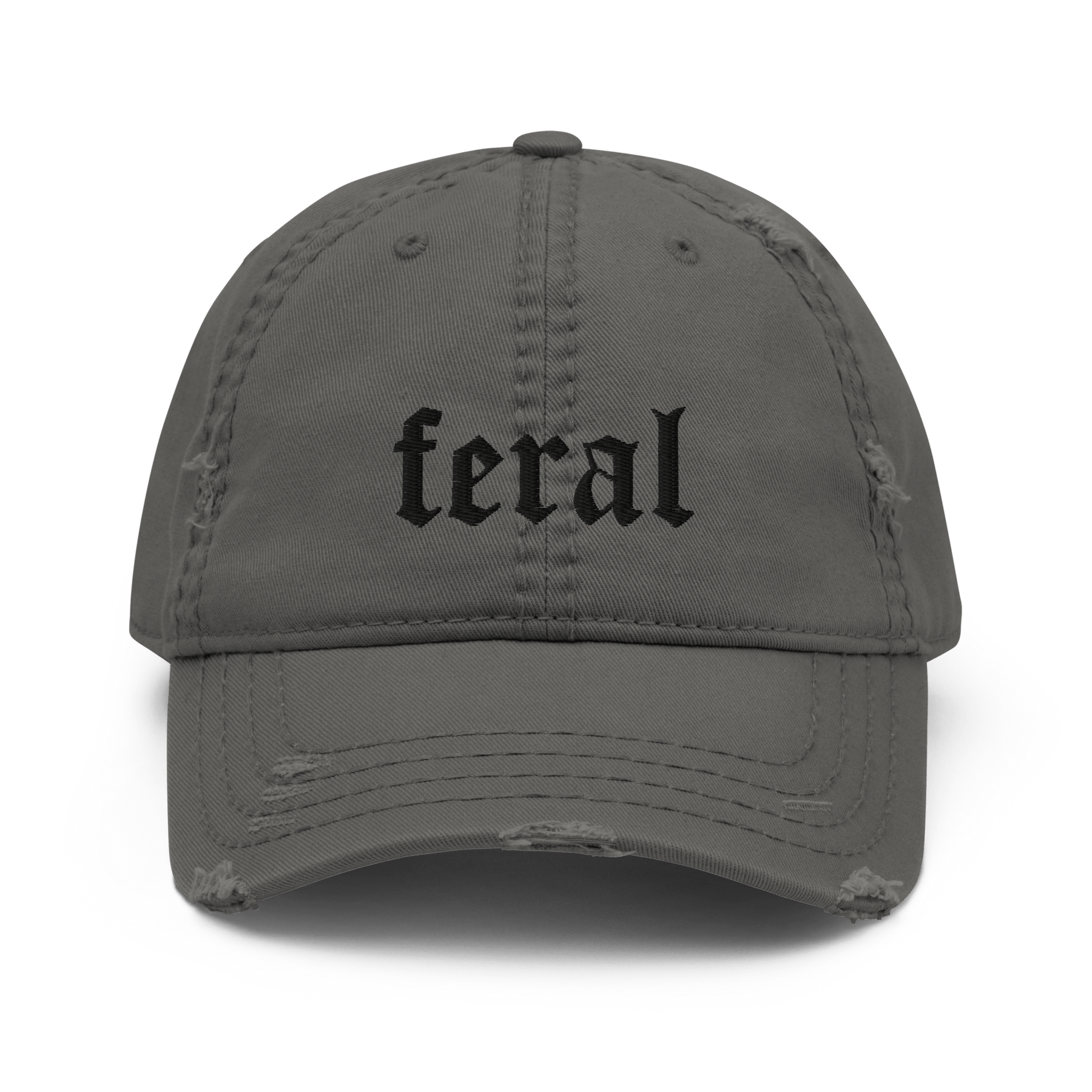 Feral Blackout Distressed Dad Hat - Goth Cloth Co.9318557_10992