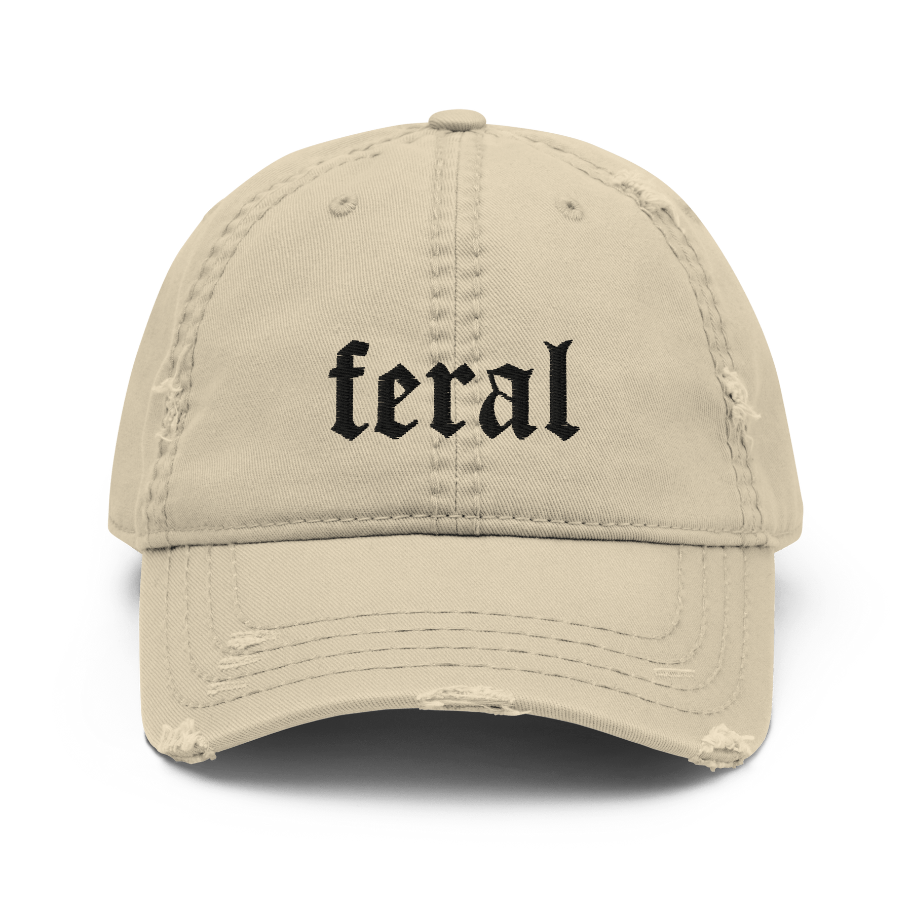 Feral Blackout Distressed Dad Hat - Goth Cloth Co.9318557_10993