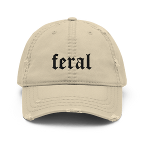 Feral Blackout Distressed Dad Hat - Goth Cloth Co.9318557_10993