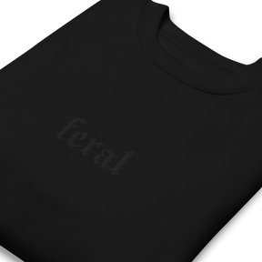 Feral Blackout Embroidered Sweatshirt (READY TO SHIP) - Goth Cloth Co.6341ERJTSRE