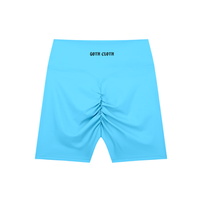 Thorned High-Waisted Scrunched Yoga Shorts